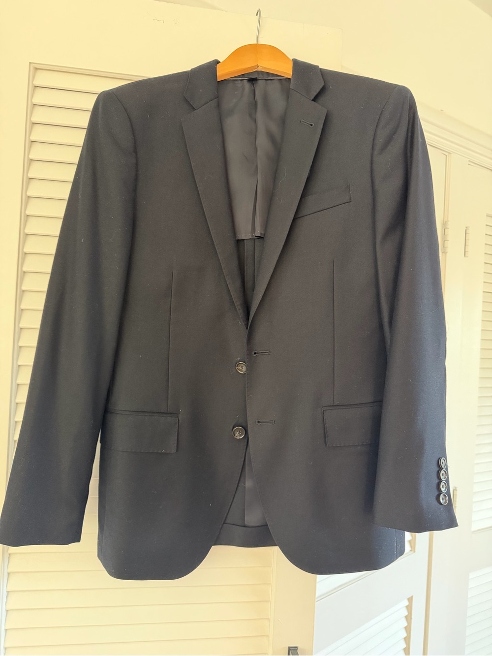 J. Crew Men's Black Ludlow Two-Button Suit Jacket
